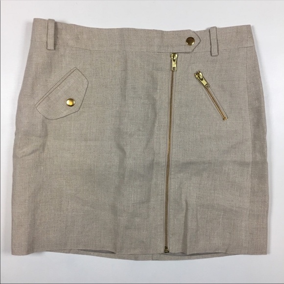 JCrew Linen Zippered Skirt - Picture 4 of 8
